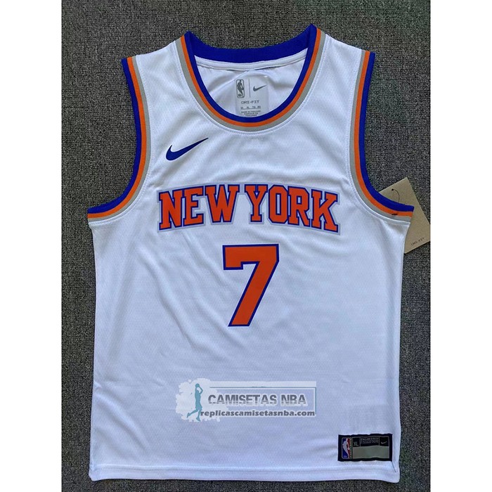 Camiseta Nino New York Knicks Carmelo Anthony NO 7 Association Blanco